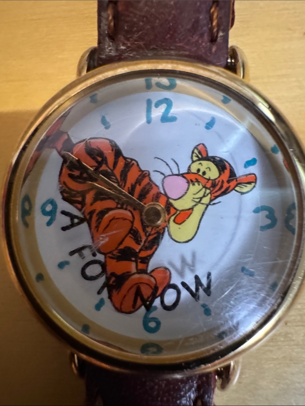 VTG  90s Disney Timex Tigger “Ta Ta For Now” Working New Battery Rotating Disc